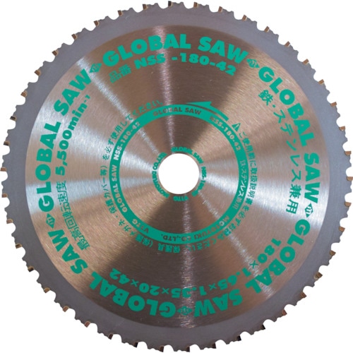 トラスコ中山 モトユキ 鉄・ステンレス兼用グローバルソー(ご注文単位1セット)【直送品】