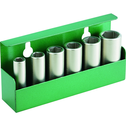 トラスコ中山 TONE インパクト用ロングソケットセット(壁掛式) 6pcs 差込角9.5mm(ご注文単位1セット)【直送品】