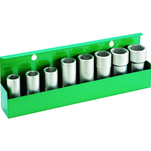 トラスコ中山 TONE インパクト用ロングソケットセット(壁掛式) 8pcs 差込角19.0mm(ご注文単位1セット)【直送品】