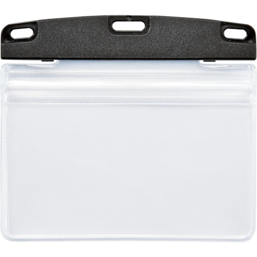 トラスコ中山 OP 名札用ケース ソフトタイプ ヨコ名刺 2枚収納 (10枚入)(ご注文単位1袋)【直送品】