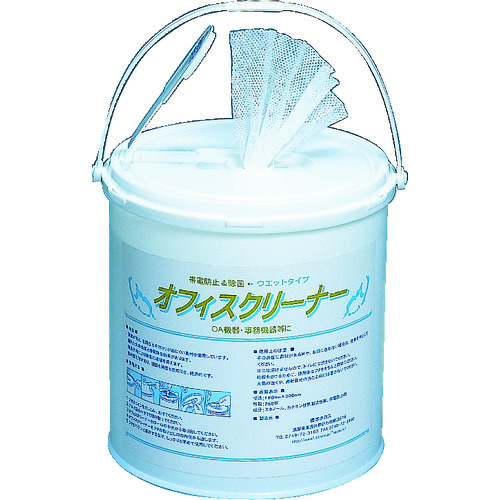 トラスコ中山 橋本 オフィスクリーナー本体 160×300mm 250枚入(ご注文単位1缶)【直送品】