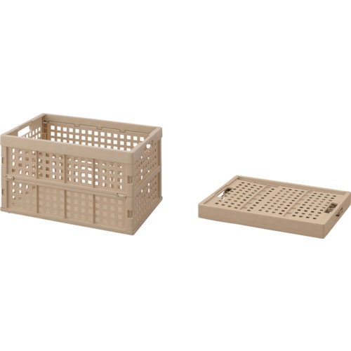 トラスコ中山 IRIS 285823 おりたたみコンテナ OC-OD52 ベージュ(ご注文単位1個)【直送品】