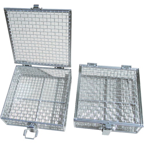 トラスコ中山 オオモリ 蝶番蓋付バスケット特大 300×300×200（ご注文単位1個）【直送品】