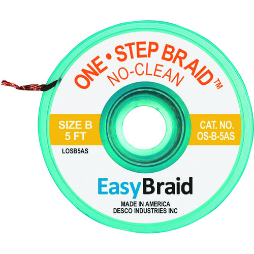 トラスコ中山 DESCO ハンダ吸取り線 ワンステップ 162-4151(ご注文単位1パック)【直送品】