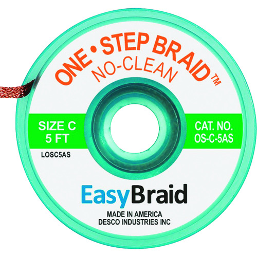 トラスコ中山 DESCO ハンダ吸取り線 ワンステップ 162-2674(ご注文単位1パック)【直送品】