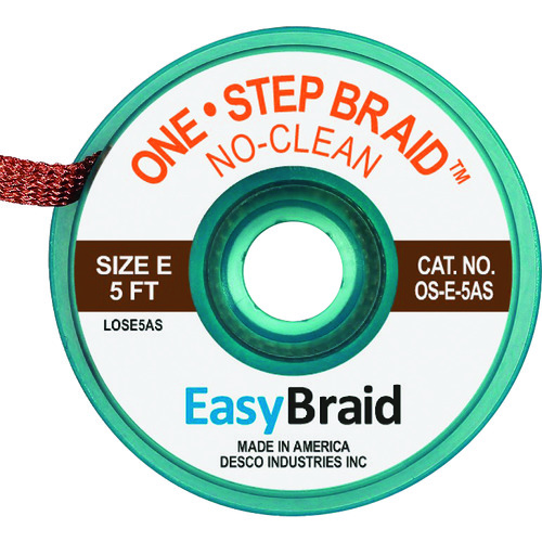 トラスコ中山 DESCO ハンダ吸取り線 ワンステップ 162-4150(ご注文単位1パック)【直送品】