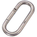 トラスコ中山 水本 ステンレス プチカラビナ(スタンダード型) 線径4mm長さ38mm（ご注文単位1個）【直送品】