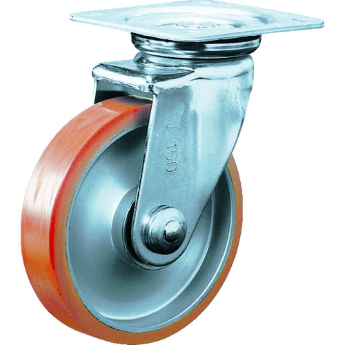 トラスコ中山 イノアック 中荷重用キャスター ログラン 旋回金具付 Φ75（ご注文単位1個）【直送品】