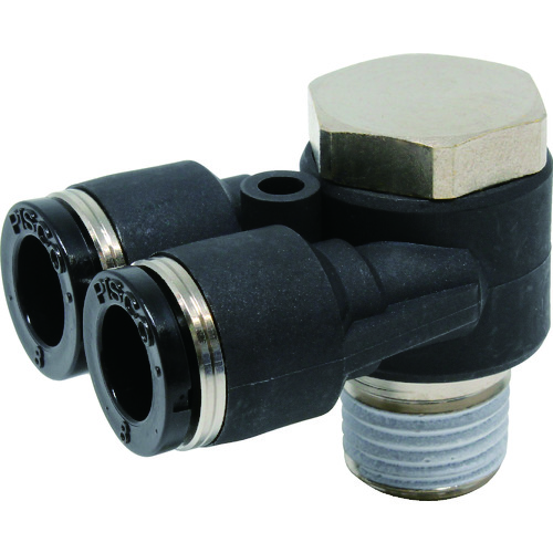 トラスコ中山 ピスコ チューブフィッティング ブランチエイ 442-6835(ご注文単位1個)【直送品】