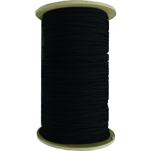 トラスコ中山 ユタカメイク 江戸打ち紐 黒 約3mm×130m(ご注文単位1巻)【直送品】