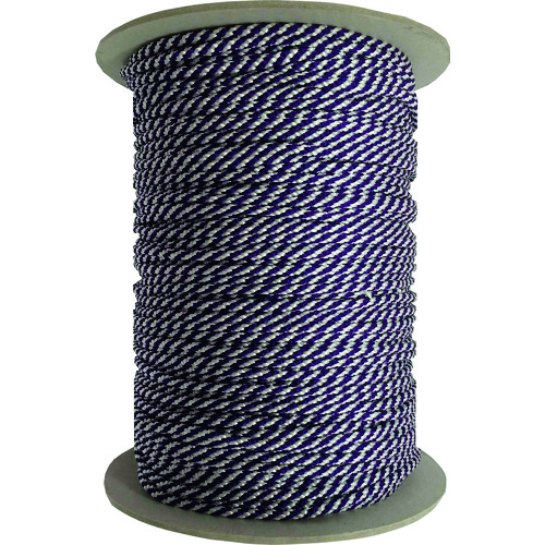 トラスコ中山 ユタカメイク 江戸打ち紐 紫白 約4mm×130m(ご注文単位1巻)【直送品】