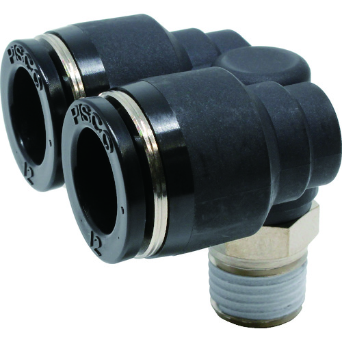 トラスコ中山 ピスコ チューブフィッティング ブランチエルボチューブ12ネジ02(ご注文単位1個)【直送品】