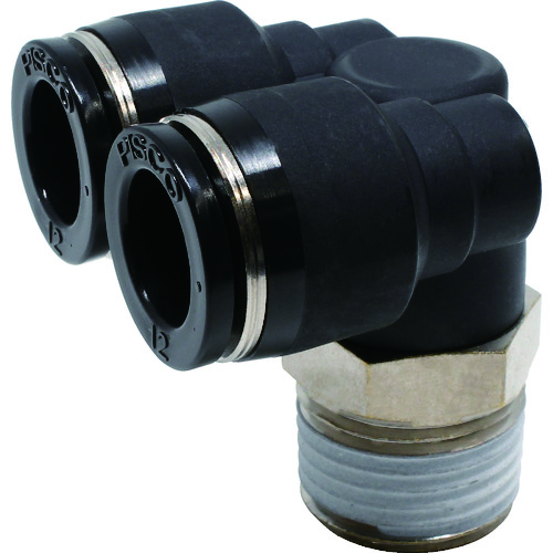 トラスコ中山 ピスコ チューブフィッティング ブランチエルボチューブ12ネジ04(ご注文単位1個)【直送品】