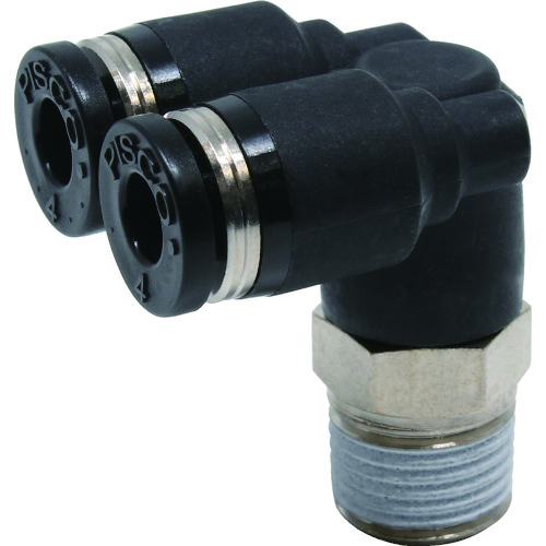 トラスコ中山 ピスコ チューブフィッティング ブランチエルボチューブ4ネジ01(ご注文単位1個)【直送品】