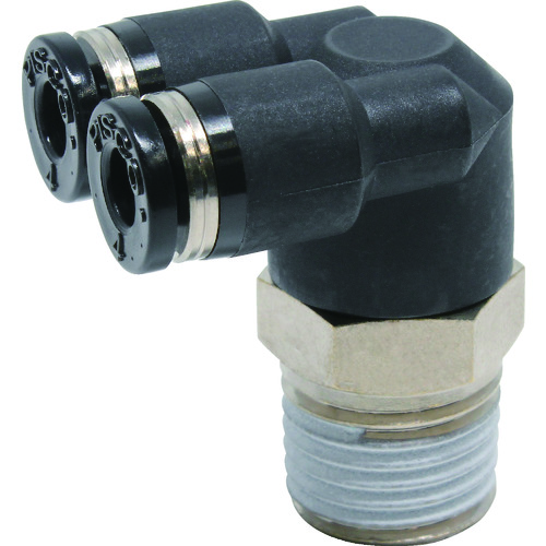 トラスコ中山 ピスコ チューブフィッティング ブランチエルボチューブ4ネジ02(ご注文単位1個)【直送品】