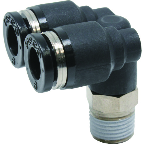 トラスコ中山 ピスコ チューブフィッティング ブランチエルボチューブ6ネジ01(ご注文単位1個)【直送品】