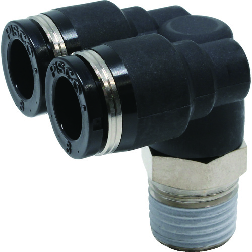 トラスコ中山 ピスコ チューブフィッティング ブランチエルボチューブ8ネジ02(ご注文単位1個)【直送品】