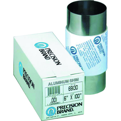 トラスコ中山 プレシジョン アルミニウム・ロール巻シム 板厚0.127mm(ご注文単位1巻)【直送品】