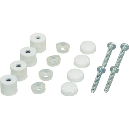 【直送品】トラスコ中山 光 パンチングボード 壁面用 止め具セット 白 4組入（ご注文単位1パック）