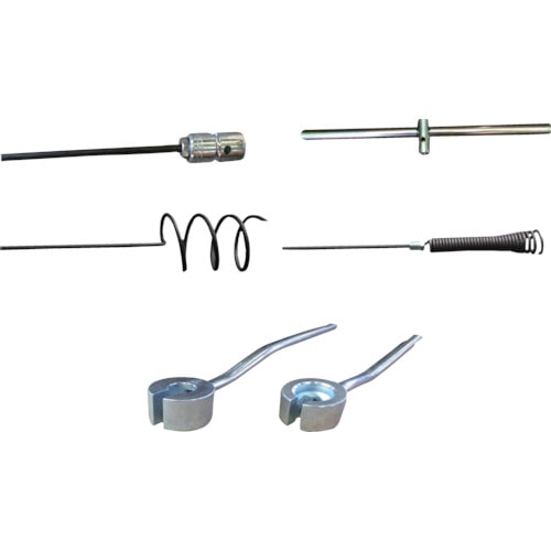 トラスコ中山 カンツール 排水管掃除機用交換先端ツール Bプラマーズ・コンパクト・セット(ご注文単位1セット)【直送品】