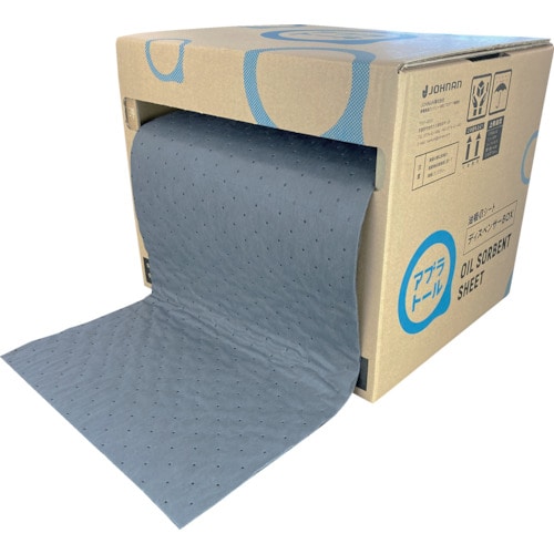 トラスコ中山 JOHNAN 油吸収材 アブラトール ロール ディスペンサーボックス付き(1巻入)(ご注文単位1箱)【直送品】