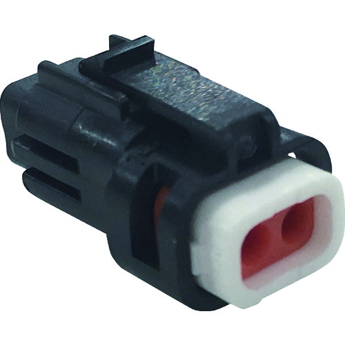 トラスコ中山 TRUSCO 防水コネクタ ソケットハウジング (10個入)芯数2 被覆外径φ1.3~1.7 黒(ご注文単位1パック)【直送品】