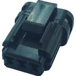 トラスコ中山 TRUSCO 防水コネクタ ソケットハウジング (10個入)芯数3 被覆外径φ1.3~1.7 黒(ご注文単位1パック)【直送品】