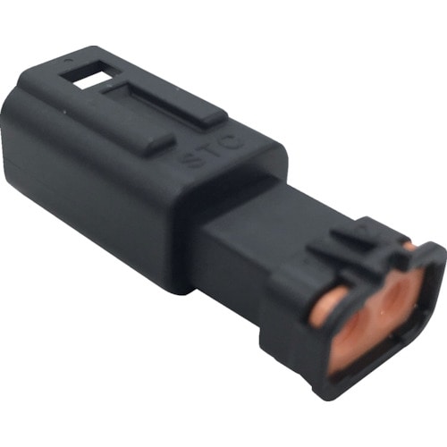 トラスコ中山 TRUSCO 防水コネクタ ソケットハウジング 2芯 中継用(10個入) 被覆外径φ2.7～3.2 黒（ご注文単位1パック）【直送品】