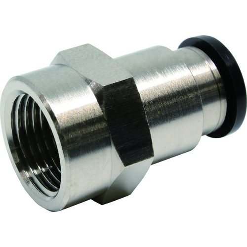 トラスコ中山 ピスコ チューブフィッティング メスストレートチューブ10ネジ03(ご注文単位1個)【直送品】