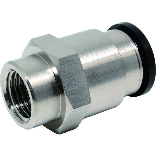 トラスコ中山 ピスコ チューブフィッティング メスストレートチューブ12ネジ02(ご注文単位1個)【直送品】