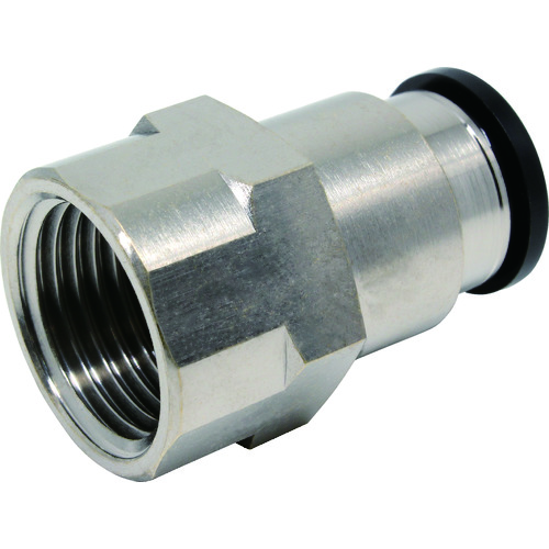 トラスコ中山 ピスコ チューブフィッティング メスストレートチューブ12ネジ04(ご注文単位1個)【直送品】