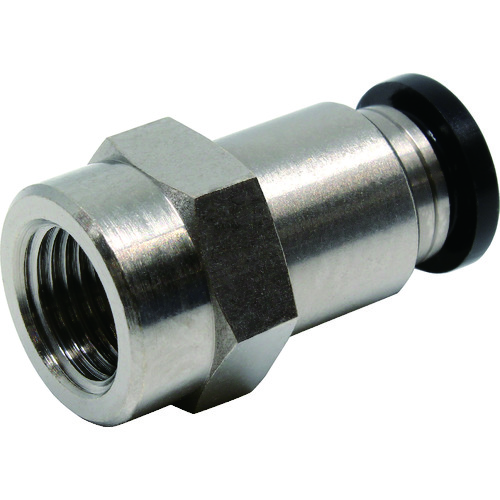 トラスコ中山 ピスコ チューブフィッティング メスストレートチューブ6ネジ01(ご注文単位1個)【直送品】