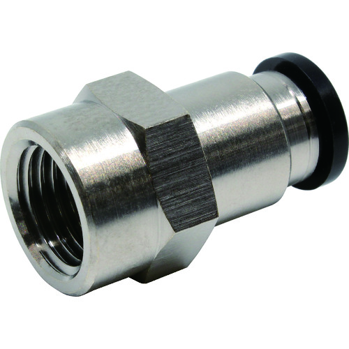 トラスコ中山 ピスコ チューブフィッティング メスストレートチューブ8ネジ02(ご注文単位1個)【直送品】