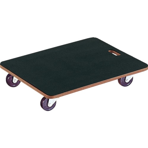 トラスコ中山 TRUSCO 合板平台車プティカルゴ 600X450 ゴム張り ゴム車(ご注文単位1台)【直送品】