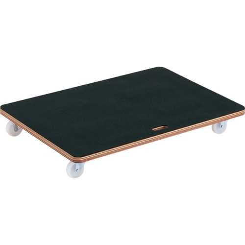 トラスコ中山 TRUSCO 合板平台車プティカルゴ 900X600 ゴム張り ナイロン車(ご注文単位1台)【直送品】