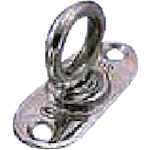 トラスコ中山 水本 アイプレート ステンレス 回転パッドアイ 内径15mm 20mm×50mm バレル研磨仕上げ(ご注文単位1個)【直送品】