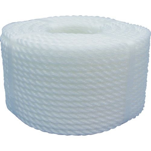 トラスコ中山 ユタカメイク ロープ PEカラーロープ万能パック 6mm×50m ホワイト(ご注文単位1巻)【直送品】