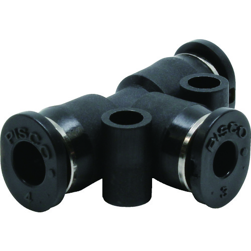 トラスコ中山 ピスコ チューブフィッティングミニタイプ 違径ユニオンティー 4×4×3(ご注文単位1個)【直送品】