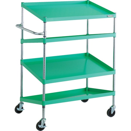 トラスコ中山 TRUSCO ツールワゴン フェニックスワゴン 省音 900X600XH1300 傾斜付 ヤンググリーン（ご注文単位1台）【直送品】