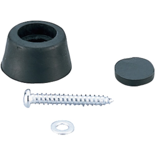 トラスコ中山 光 ゴムクッション戸当り黒4入11×22(ご注文単位1パック)【直送品】