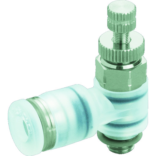 トラスコ中山 ピスコ スロットルバルブ エルボ PPタイプ 378-1721(ご注文単位1個)【直送品】