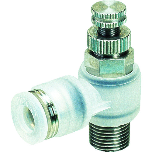 トラスコ中山 ピスコ スロットルバルブ エルボ PPタイプ 378-1739(ご注文単位1個)【直送品】