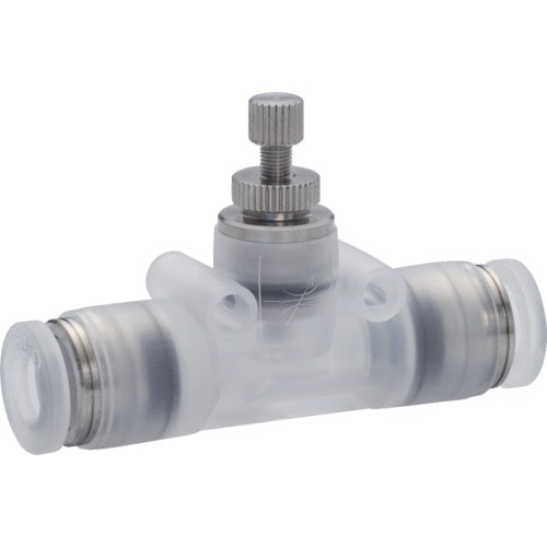 トラスコ中山 ピスコ スロットルバルブ 小型ユニオンストレート PPタイプ 778-1369(ご注文単位1個)【直送品】