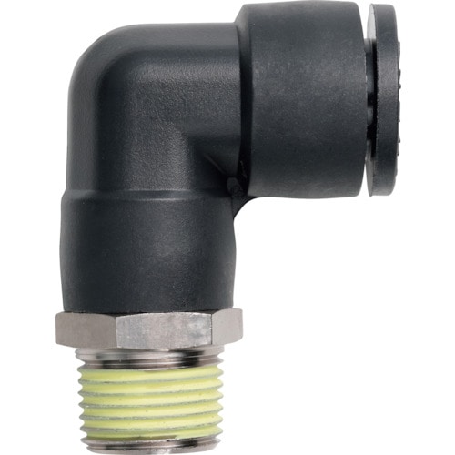トラスコ中山 潤工社 ワンタッチ継手Mシリーズ エルボ 8mm PT3/8(ご注文単位1個)【直送品】