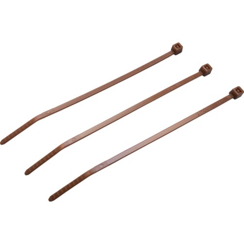 トラスコ中山 パンドウイット ナイロン結束バンド 茶 (100本入) 814-6485(ご注文単位1袋)【直送品】