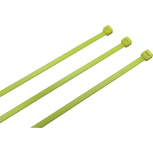 トラスコ中山 パンドウイット ナイロン結束バンド 蛍光黄 (100本入)(ご注文単位1袋)【直送品】