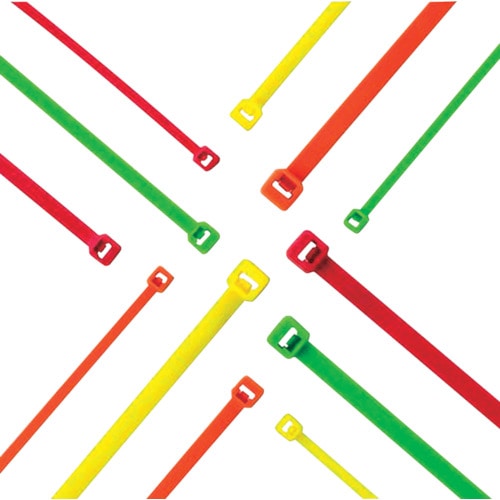 トラスコ中山 パンドウイット ナイロン結束バンド 4.8×188×1.3 蛍光ピンク 1000本入（ご注文単位1袋）【直送品】