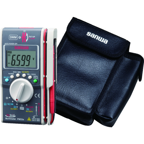 トラスコ中山 SANWA ハイブリッドミニテスタ ケース付(マルチメータ+クランプメータ)(ご注文単位1台)【直送品】