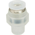 トラスコ中山 ピスコ チューブフィッティングPP ストレート ネジ部材質：PP（ご注文単位1個）【直送品】