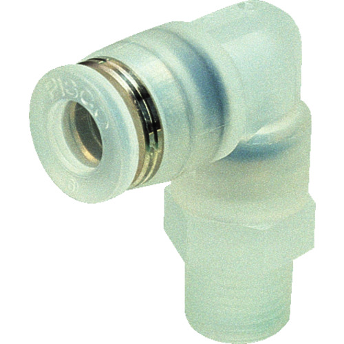 トラスコ中山 ピスコ チューブフィッティング エルボ PPタイプチューブ4ネジR1/8（ご注文単位1個）【直送品】